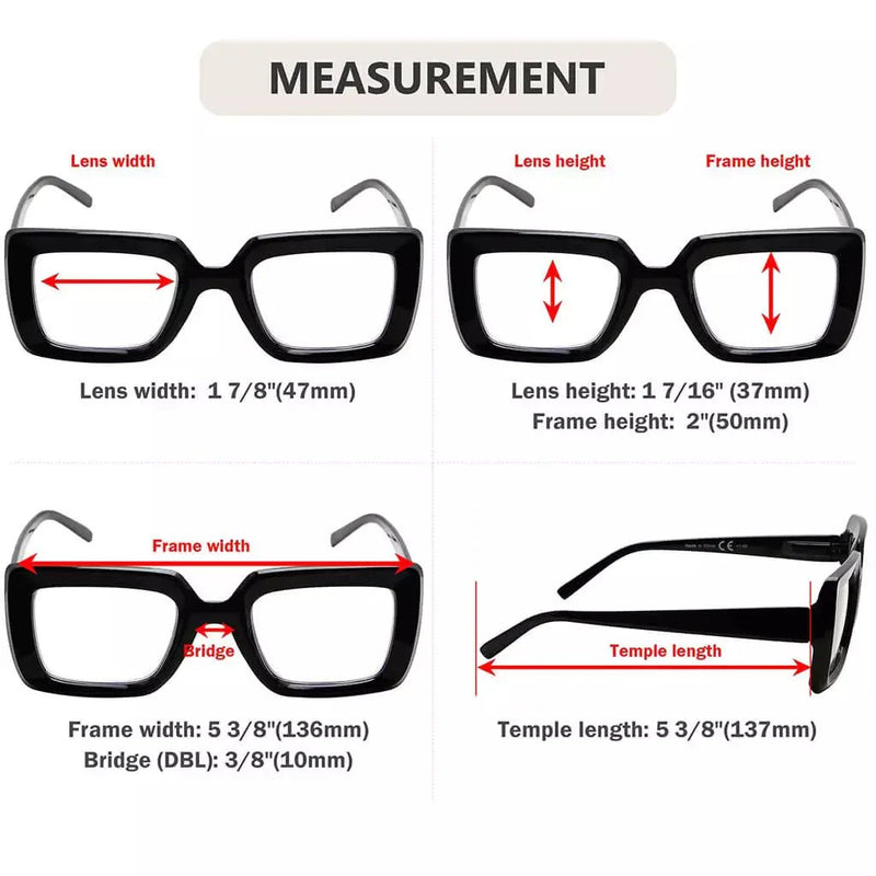 eyekeeper.com 5 Pack Rectangle Funky Reading Glasses Trendy Readers R2101 Eyeglasses White Smoke 5 Pairs Mix / without magnification,5 Pairs Mix / +0.50,5 Pairs Mix / +0.75,5 Pairs Mix / +1.00,5 Pairs Mix / +1.25,5 Pairs Mix / +1.50,5 Pairs Mix / +1.75,5 Pairs Mix / +2.00,5 Pairs Mix / +2.25,5 Pairs Mix / +2.50,5 Pairs Mix / +2.75,5 Pairs Mix / +3.00