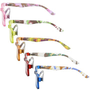 eyekeeper.com 5 Pack Rectangle Reading Glasses Camouflage Temples R066C Eyeglasses White Smoke 5 Pairs Mix / +0.50,5 Pairs Mix / +0.75,5 Pairs Mix / +1.00,5 Pairs Mix / +1.25,5 Pairs Mix / +1.50,5 Pairs Mix / +1.75