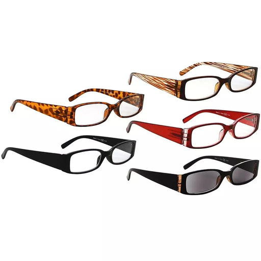 eyekeeper.com 5 Pack Rectangle Reading Glasses Chic Readers 3-R040 Eyeglasses White Smoke 5 Pairs Mix / +0.50,5 Pairs Mix / +0.75,5 Pairs Mix / +1.00,5 Pairs Mix / +1.25,5 Pairs Mix / +1.50,5 Pairs Mix / +1.75,5 Pairs Mix / +2.00,5 Pairs Mix / +2.25,5 Pairs Mix / +2.50,5 Pairs Mix / +2.75,5 Pairs Mix / +3.00,5 Pairs Mix / +3.50,5 Pairs Mix / +