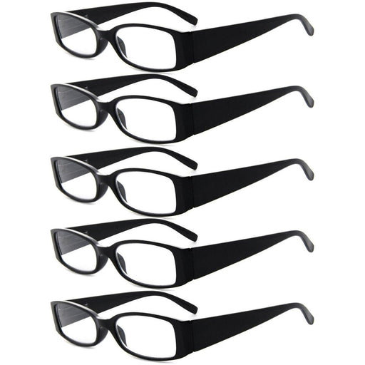 eyekeeper.com 5 Pack Rectangle Stylish Reading Glasses R040-A Eyeglasses Black Black-5pcs / +0.50,Black-5pcs / +0.75,Black-5pcs / +1.00,Black-5pcs / +1.25,Black-5pcs / +1.50,Black-5pcs / +1.75,Black-5pcs / +2.00,Black-5pcs / +2.25,Black-5pcs / +2.50,Black-5pcs / +2.75,Black-5pcs / +3.00,Black-5pcs / +3.25,Black-5pcs / +3.50,Black-5p