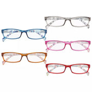 eyekeeper.com 5 Pack Rectangle Reading Glasses with Pattern Temples RT1803 Eyeglasses White Smoke 5 Pairs Mix / +0.50,5 Pairs Mix / +0.75,5 Pairs Mix / +1.00,5 Pairs Mix / +1.25,5 Pairs Mix / +1.50,5 Pairs Mix / +1.75,5 Pairs Mix / +2.00,5 Pairs Mix / +2.25,5 Pairs Mix / +2.50,5 Pairs Mix / +2.75,5 Pairs Mix / +3.00,5 Pairs Mix / +3.50,5 Pairs Mix / +