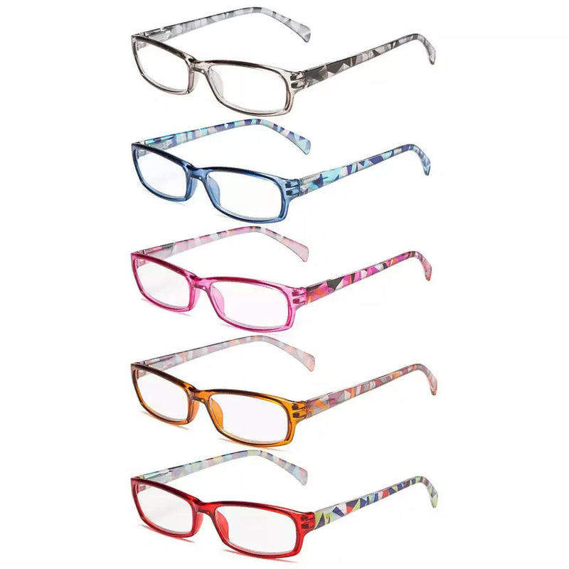 eyekeeper.com 5 Pack Rectangle Reading Glasses with Pattern Temples RT1803 Eyeglasses White Smoke 5 Pairs Mix / +0.50,5 Pairs Mix / +0.75,5 Pairs Mix / +1.00,5 Pairs Mix / +1.25,5 Pairs Mix / +1.50,5 Pairs Mix / +1.75,5 Pairs Mix / +2.00,5 Pairs Mix / +2.25,5 Pairs Mix / +2.50,5 Pairs Mix / +2.75,5 Pairs Mix / +3.00,5 Pairs Mix / +3.50,5 Pairs Mix / +