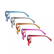 eyekeeper.com 5 Pack Rectangle Reading Glasses with Stripe Arms RT1803S Eyeglasses White Smoke 5 Pairs Mix / +0.50,5 Pairs Mix / +0.75,5 Pairs Mix / +1.00,5 Pairs Mix / +1.25