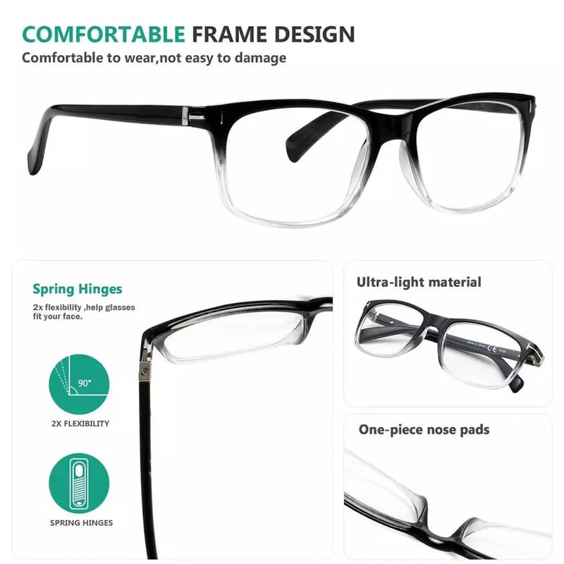 eyekeeper.com 5 Pack Rectangle Stylish Reading Glasses Classic Readers R150 Eyeglasses White Smoke 5 Pairs Mix / +0.50,5 Pairs Mix / +0.75,5 Pairs Mix / +1.00,5 Pairs Mix / +1.25,5 Pairs Mix / +1.50,5 Pairs Mix / +1.75,5 Pairs Mix / +2.00,5 Pairs Mix / +2.25,5 Pairs Mix / +2.50,5 Pairs Mix / +2.75,5 Pairs Mix / +3.00,5 Pairs Mix / +3.50,5 Pairs Mix / +