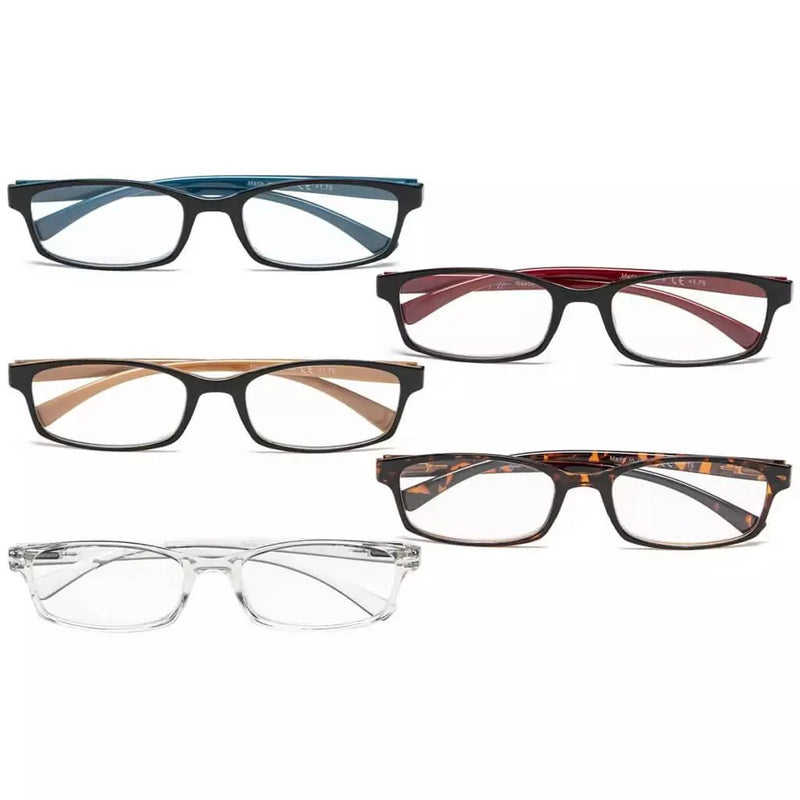 eyekeeper.com 5 Pack Rectangle Stylish Reading Glasses Vintage Readers R177 Eyeglasses White Smoke 5 Pairs Mix / +0.50,5 Pairs Mix / +0.75,5 Pairs Mix / +1.00,5 Pairs Mix / +1.25,5 Pairs Mix / +1.50,5 Pairs Mix / +1.75,5 Pairs Mix / +2.00,5 Pairs Mix / +2.25,5 Pairs Mix / +2.50,5 Pairs Mix / +2.75,5 Pairs Mix / +3.00,5 Pairs Mix / +3.50,5 Pairs Mix / +