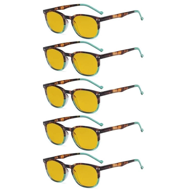 eyekeeper.com 5 Pack Retro Blue Light Blocking Reading Glasses HP065 Eyeglasses White Smoke Tortoise Green-5pcs / without magnification,Tortoise Green-5pcs / +0.50,Tortoise Green-5pcs / +0.75,Tortoise Green-5pcs / +1.00,Tortoise Green-5pcs / +1.25,Tortoise Green-5pcs / +1.50,Tortoise Green-5pcs / +1.75,Tortoise Green-5pcs / +2.00,Tortoise Green-
