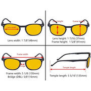 eyekeeper.com 5 Pack Retro Blue Light Blocking Reading Glasses HP065 Eyeglasses White Smoke Black-5pcs / +0.75,Black-5pcs / +1.00,Black-5pcs / +1.50,Black-5pcs / +1.75,Black-5pcs / +2.00,Black-5pcs / +2.25,Black-5pcs / +2.50,Tortoise Green-5pcs / without magnification,Tortoise Green-5pcs / +0.50,Tortoise Green-5pcs / +0.75,Tortoise Green-5pcs /