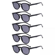 eyekeeper.com 5 Pack Retro Oval Reading Glasses Include Sunglasses R071 Eyeglasses White Smoke Grey Lens-5pcs / without magnification,Grey Lens-5pcs / +0.50,Grey Lens-5pcs / +0.75,Grey Lens-5pcs / +1.00,Grey Lens-5pcs / +1.25,Grey Lens-5pcs / +1.50,Grey Lens-5pcs / +1.75,Grey Lens-5pcs / +2.00,Grey Lens-5pcs / +2.25,Grey Lens-5pcs / +2.50,Grey Lens