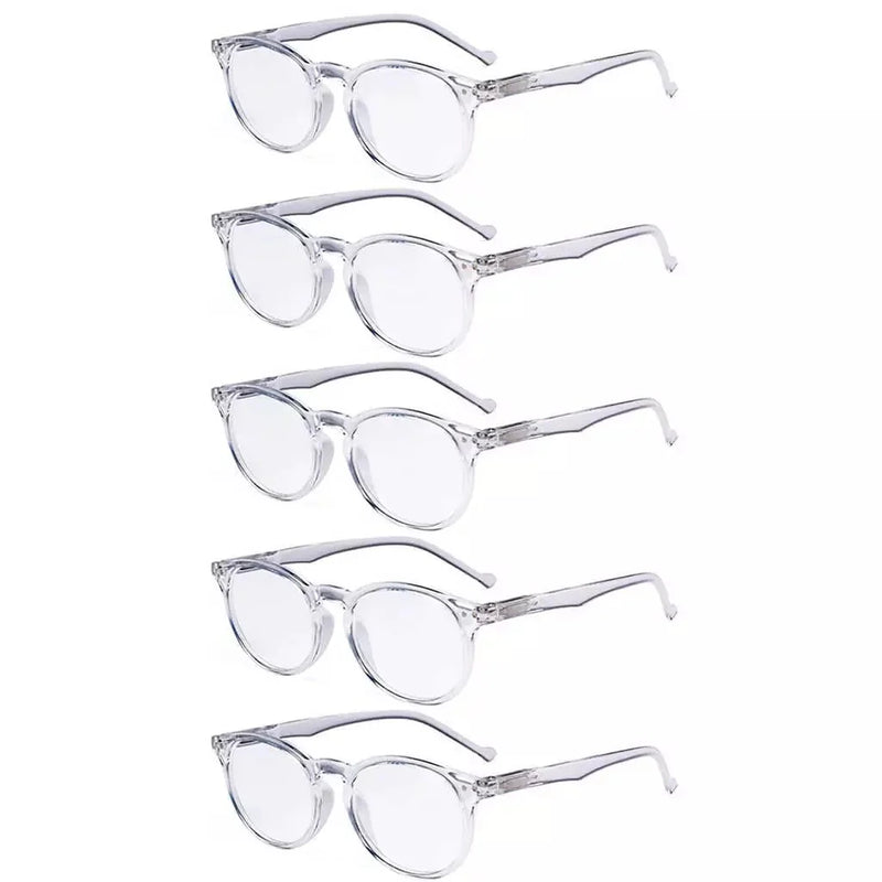 eyekeeper.com 5 Pack Retro Oval Reading Glasses Include Sunglasses R071 Eyeglasses White Smoke Clear-5pcs / without magnification,Clear-5pcs / +0.50,Clear-5pcs / +0.75,Clear-5pcs / +1.00,Clear-5pcs / +1.25,Clear-5pcs / +1.50,Clear-5pcs / +1.75,Clear-5pcs / +2.00,Clear-5pcs / +2.25,Clear-5pcs / +2.50,Clear-5pcs / +2.75,Clear-5pcs / +3.00,Clear-5pcs
