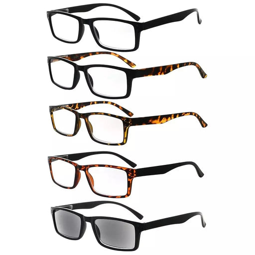eyekeeper.com 5 Pack Retro Style Reading Glasses Rectangle Readers R057 Eyeglasses White Smoke 5 Pairs Mix / +1.00,5 Pairs Mix / +1.25,5 Pairs Mix / +1.50,5 Pairs Mix / +1.75,5 Pairs Mix / +2.00,5 Pairs Mix / +2.25,5 Pairs Mix / +2.50,5 Pairs Mix / +2.75,5 Pairs Mix / +3.00,5 Pairs Mix / +3.50,5 Pairs Mix / +4.00