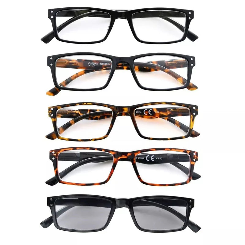 eyekeeper.com 5 Pack Retro Style Reading Glasses Rectangle Readers R057 Eyeglasses White Smoke 5 Pairs Mix / +1.00,5 Pairs Mix / +1.25,5 Pairs Mix / +1.50,5 Pairs Mix / +1.75,5 Pairs Mix / +2.00,5 Pairs Mix / +2.25,5 Pairs Mix / +2.50,5 Pairs Mix / +2.75,5 Pairs Mix / +3.00,5 Pairs Mix / +3.50,5 Pairs Mix / +4.00