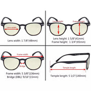 eyekeeper.com 5 Pack Round Chic Blue Light Filter Reading Glasses UVR060 Eyeglasses White Smoke 5 Pairs Mix / without magnification,5 Pairs Mix / +0.75,5 Pairs Mix / +1.00,5 Pairs Mix / +1.25,5 Pairs Mix / +1.50,5 Pairs Mix / +2.50,5 Pairs Mix / +3.00,5 Pairs Mix / +4.00