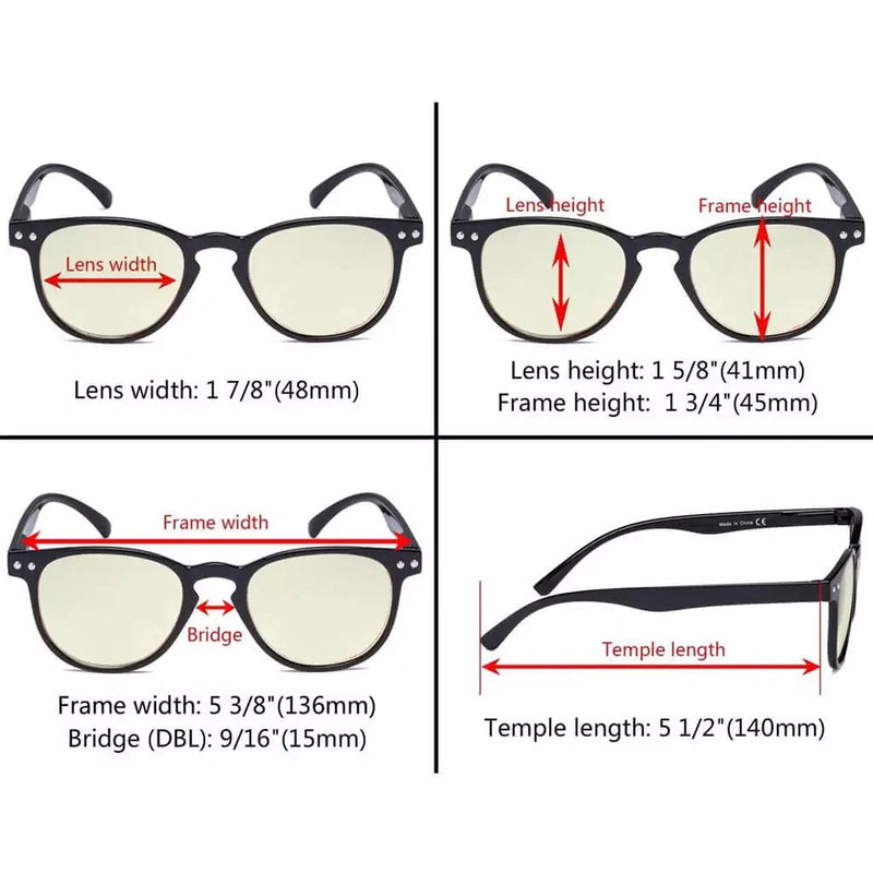 eyekeeper.com 5 Pack Round Chic Blue Light Filter Reading Glasses UVR060 Eyeglasses White Smoke 5 Pairs Mix / without magnification,5 Pairs Mix / +0.75,5 Pairs Mix / +1.00,5 Pairs Mix / +1.25,5 Pairs Mix / +1.50,5 Pairs Mix / +2.50,5 Pairs Mix / +3.00,5 Pairs Mix / +4.00
