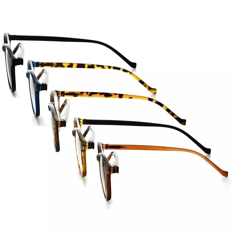 eyekeeper.com 5 Pack Round Reading Glasses Stylish Readers R9115A Eyeglasses Black 5 Pairs Mix / +0.50,5 Pairs Mix / +0.75,5 Pairs Mix / +1.00,5 Pairs Mix / +1.25,5 Pairs Mix / +1.50,5 Pairs Mix / +1.75