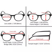 eyekeeper.com 5 Pack Round Reading Glasses Stylish Readers R9115A Eyeglasses Antique White 5 Pairs Mix / +0.50,5 Pairs Mix / +0.75,5 Pairs Mix / +1.00,5 Pairs Mix / +1.25,5 Pairs Mix / +1.50,5 Pairs Mix / +1.75