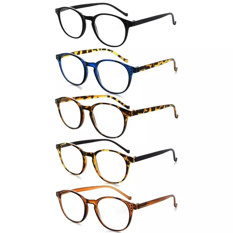 eyekeeper.com 5 Pack Round Reading Glasses Stylish Readers R9115A Eyeglasses Antique White 5 Pairs Mix / +0.50,5 Pairs Mix / +0.75,5 Pairs Mix / +1.00,5 Pairs Mix / +1.25,5 Pairs Mix / +1.50,5 Pairs Mix / +1.75