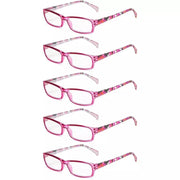 eyekeeper.com 5 Pack Rectangle Pattern Temples Reading Glasses RT1803 Eyeglasses White Smoke Purple-5pcs / +0.50,Purple-5pcs / +0.75,Purple-5pcs / +1.00,Purple-5pcs / +1.25,Purple-5pcs / +1.50,Purple-5pcs / +1.75,Purple-5pcs / +2.00,Purple-5pcs / +2.25,Purple-5pcs / +2.50,Purple-5pcs / +3.50,Purple-5pcs / +4.00