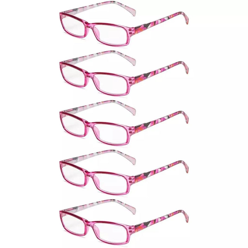 eyekeeper.com 5 Pack Rectangle Pattern Temples Reading Glasses RT1803 Eyeglasses White Smoke Purple-5pcs / +0.50,Purple-5pcs / +0.75,Purple-5pcs / +1.00,Purple-5pcs / +1.25,Purple-5pcs / +1.50,Purple-5pcs / +1.75,Purple-5pcs / +2.00,Purple-5pcs / +2.25,Purple-5pcs / +2.50,Purple-5pcs / +3.50,Purple-5pcs / +4.00
