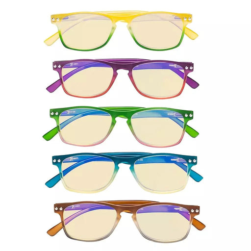 eyekeeper.com 5 Pack Stylish Blue Light Blocking Reading Glasses TM046 Eyeglasses White Smoke 5 Pairs Mix / without magnification,5 Pairs Mix / +0.50,5 Pairs Mix / +0.75,5 Pairs Mix / +1.00,5 Pairs Mix / +1.25,5 Pairs Mix / +1.50,5 Pairs Mix / +1.75,5 Pairs Mix / +2.00,5 Pairs Mix / +2.25,5 Pairs Mix / +2.50