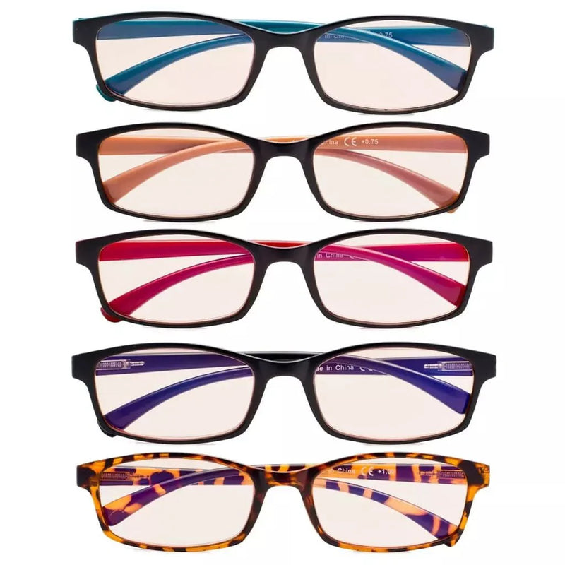 eyekeeper.com 5 Pack Stylish Blue Light Filter Computer Reading Glasses CG177 Eyeglasses White Smoke 5 Pairs Mix / without magnification,5 Pairs Mix / +0.50,5 Pairs Mix / +0.75,5 Pairs Mix / +1.00,5 Pairs Mix / +1.25,5 Pairs Mix / +1.50,5 Pairs Mix / +1.75,5 Pairs Mix / +2.00,5 Pairs Mix / +2.25,5 Pairs Mix / +2.50,5 Pairs Mix / +2.75,5 Pairs Mix / +3.00