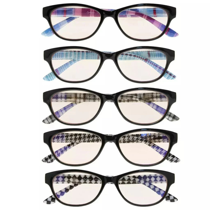eyekeeper.com 5 Pack Stylish Blue Light Filter Reading Glasses UVR074 Eyeglasses White Smoke 5 Pairs Mix / without magnification,5 Pairs Mix / +0.50,5 Pairs Mix / +0.75,5 Pairs Mix / +1.00,5 Pairs Mix / +1.25,5 Pairs Mix / +1.50,5 Pairs Mix / +1.75,5 Pairs Mix / +2.00,5 Pairs Mix / +2.25,5 Pairs Mix / +2.50,5 Pairs Mix / +2.75