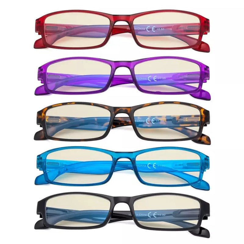 eyekeeper.com 5 Pack Stylish Blue Light Filter Reading Glasses UVR9102 Eyeglasses White Smoke 5 Pairs Mix / without magnification,5 Pairs Mix / +0.75,5 Pairs Mix / +1.00,5 Pairs Mix / +1.25,5 Pairs Mix / +1.50,5 Pairs Mix / +1.75,5 Pairs Mix / +2.00