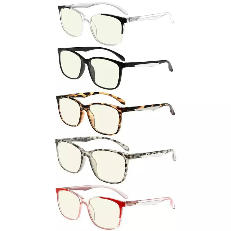 eyekeeper.com 5 Pack Stylish Blue Light Filter Reading Glasses UVR9113 Eyeglasses White Smoke 5 Pairs Mix / without magnification,5 Pairs Mix / +0.50,5 Pairs Mix / +0.75,5 Pairs Mix / +1.00,5 Pairs Mix / +1.25,5 Pairs Mix / +1.50,5 Pairs Mix / +1.75,5 Pairs Mix / +2.00,5 Pairs Mix / +2.50,5 Pairs Mix / +3.00