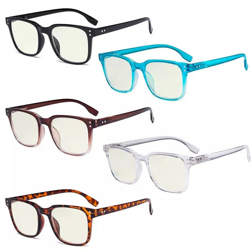 eyekeeper.com 5 Pack Stylish Blue Light Filter Reading Glasses UVRT1804 Eyeglasses White Smoke 5 Pairs Mix / without magnification,5 Pairs Mix / +0.50,5 Pairs Mix / +0.75,5 Pairs Mix / +1.00,5 Pairs Mix / +1.25,5 Pairs Mix / +1.50,5 Pairs Mix / +1.75,5 Pairs Mix / +2.00,5 Pairs Mix / +2.25,5 Pairs Mix / +2.50,5 Pairs Mix / +2.75,5 Pairs Mix / +3.00