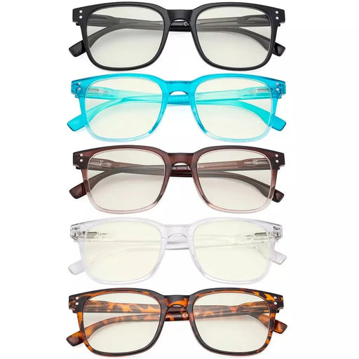 eyekeeper.com 5 Pack Stylish Blue Light Filter Reading Glasses UVRT1804 Eyeglasses White Smoke 5 Pairs Mix / without magnification,5 Pairs Mix / +0.50,5 Pairs Mix / +0.75,5 Pairs Mix / +1.00,5 Pairs Mix / +1.25,5 Pairs Mix / +1.50,5 Pairs Mix / +1.75,5 Pairs Mix / +2.00,5 Pairs Mix / +2.25,5 Pairs Mix / +2.50,5 Pairs Mix / +2.75,5 Pairs Mix / +3.00