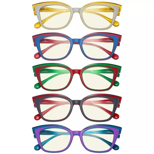 eyekeeper.com 5 Pack Stylish Cat-eye Blue Light Filter Reading Glasses UV2127 Eyeglasses White Smoke 5 Pairs Mix / without magnification,5 Pairs Mix / +0.50,5 Pairs Mix / +1.00,5 Pairs Mix / +1.25,5 Pairs Mix / +1.50,5 Pairs Mix / +1.75,5 Pairs Mix / +2.00,5 Pairs Mix / +2.25,5 Pairs Mix / +2.50,5 Pairs Mix / +3.00,5 Pairs Mix / +3.50,5 Pairs Mix / +4.00