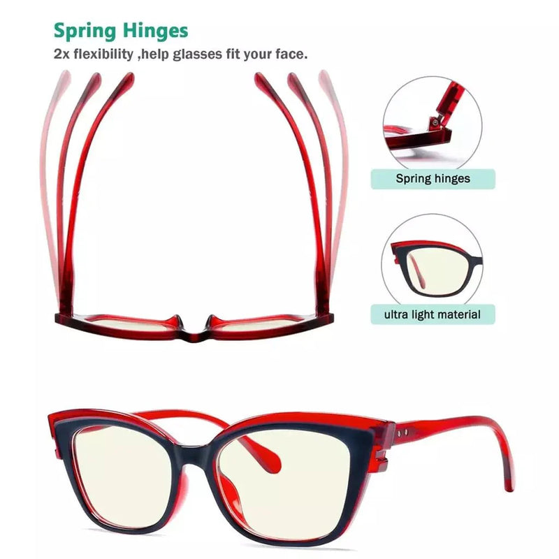 eyekeeper.com 5 Pack Stylish Cat-eye Blue Light Filter Reading Glasses UV2127 Eyeglasses White Smoke 5 Pairs Mix / without magnification,5 Pairs Mix / +0.50,5 Pairs Mix / +1.00,5 Pairs Mix / +1.25,5 Pairs Mix / +1.50,5 Pairs Mix / +1.75,5 Pairs Mix / +2.00,5 Pairs Mix / +2.25,5 Pairs Mix / +2.50,5 Pairs Mix / +3.00,5 Pairs Mix / +3.50,5 Pairs Mix / +4.00