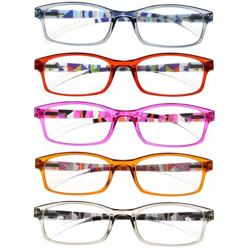 eyekeeper.com 5 Pack Stylish Pattern Design Reading Glasses Comfortable Readers R177N Eyeglasses White Smoke 5 Pairs Mix / +0.50,5 Pairs Mix / +0.75,5 Pairs Mix / +1.00,5 Pairs Mix / +1.25,5 Pairs Mix / +1.50,5 Pairs Mix / +1.75,5 Pairs Mix / +2.00,5 Pairs Mix / +2.25,5 Pairs Mix / +2.50,5 Pairs Mix / +2.75,5 Pairs Mix / +3.00,5 Pairs Mix / +3.50,5 Pairs Mix / +