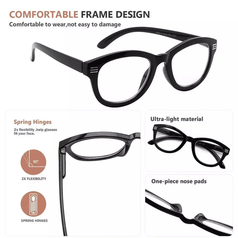 eyekeeper.com 5 Pack Stylish Reading Glasses Cat-eye Eyeglasses R2107 Eyeglasses White Smoke 5 Pairs Mix / without magnification,5 Pairs Mix / +0.50,5 Pairs Mix / +0.75,5 Pairs Mix / +1.00,5 Pairs Mix / +1.25,5 Pairs Mix / +1.50,5 Pairs Mix / +1.75,5 Pairs Mix / +2.00,5 Pairs Mix / +2.25,5 Pairs Mix / +2.50,5 Pairs Mix / +2.75,5 Pairs Mix / +3.00