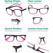 eyekeeper.com 5 Pack Stylish Reading Glasses Pattern Arms Readers RT1801 Eyeglasses White Smoke 5 Pairs Mix / without magnification,5 Pairs Mix / +0.50,5 Pairs Mix / +0.75,5 Pairs Mix / +1.00,5 Pairs Mix / +1.25,5 Pairs Mix / +1.50,5 Pairs Mix / +1.75,5 Pairs Mix / +2.00,5 Pairs Mix / +2.25,5 Pairs Mix / +2.50,5 Pairs Mix / +2.75,5 Pairs Mix / +3.00