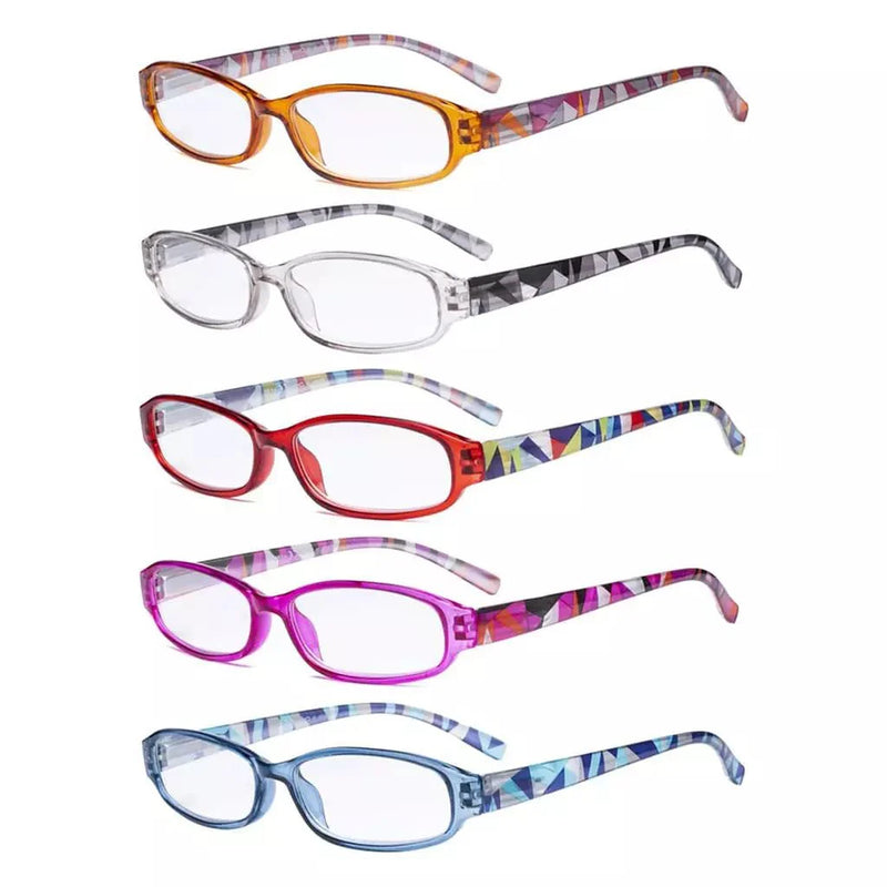 eyekeeper.com 5 Pack Stylish Reading Glasses with Pattern Arms Readers R9104G Eyeglasses White Smoke 5 Pairs Mix / +0.50,5 Pairs Mix / +0.75,5 Pairs Mix / +1.00,5 Pairs Mix / +1.25,5 Pairs Mix / +1.50,5 Pairs Mix / +1.75,5 Pairs Mix / +2.00,5 Pairs Mix / +2.25,5 Pairs Mix / +2.50,5 Pairs Mix / +2.75,5 Pairs Mix / +3.00,5 Pairs Mix / +3.50,5 Pairs Mix / +