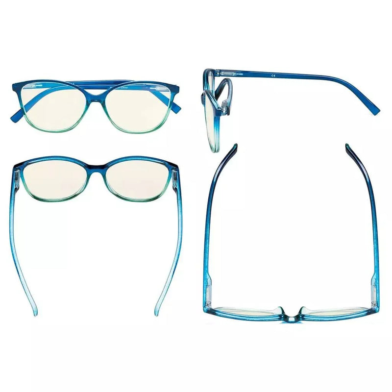 eyekeeper.com 5 Pack Stylish Two-tone Blue Light Filter Readers UVRFH2 Eyeglasses White Smoke 5 Pairs Mix / without magnification,5 Pairs Mix / +0.50,5 Pairs Mix / +0.75,5 Pairs Mix / +1.00,5 Pairs Mix / +1.25,5 Pairs Mix / +1.50,5 Pairs Mix / +1.75,5 Pairs Mix / +2.00,5 Pairs Mix / +2.50,5 Pairs Mix / +3.00