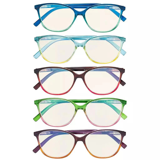 eyekeeper.com 5 Pack Stylish Two-tone Blue Light Filter Readers UVRFH2 Eyeglasses White Smoke 5 Pairs Mix / without magnification,5 Pairs Mix / +0.50,5 Pairs Mix / +0.75,5 Pairs Mix / +1.00,5 Pairs Mix / +1.25,5 Pairs Mix / +1.50,5 Pairs Mix / +1.75,5 Pairs Mix / +2.00,5 Pairs Mix / +2.50,5 Pairs Mix / +3.00