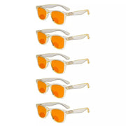 eyekeeper.com 5 Pack Thick Bifocal Blue Light Blocking Reading Glasses DSS027 Eyeglasses White Smoke Yellow-5pcs / without magnification,Yellow-5pcs / +1.00,Yellow-5pcs / +1.50,Yellow-5pcs / +2.50,Yellow-5pcs / +3.00
