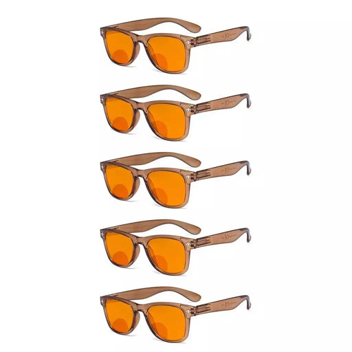 eyekeeper.com 5 Pack Thick Bifocal Blue Light Blocking Reading Glasses DSS027 Eyeglasses White Smoke Champagne-5pcs / without magnification,Champagne-5pcs / +1.00,Champagne-5pcs / +1.50,Champagne-5pcs / +2.50,Champagne-5pcs / +3.00