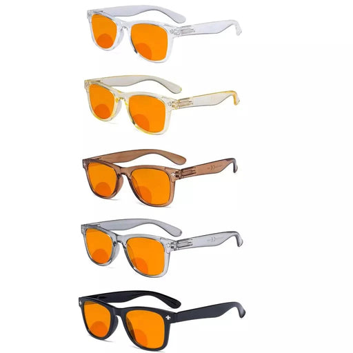 eyekeeper.com 5 Pack Thick Bifocal Blue Light Blocking Reading Glasses DSS027 Eyeglasses White Smoke 5 Pairs Mix / without magnification,5 Pairs Mix / +1.00,5 Pairs Mix / +1.50,5 Pairs Mix / +2.50,5 Pairs Mix / +3.00