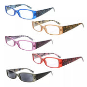 eyekeeper.com 5 Pack Tiger Pattern Rectangle Reading Glasses R040A Eyeglasses White Smoke 5 Pairs Mix / +0.50,5 Pairs Mix / +0.75,5 Pairs Mix / +1.00,5 Pairs Mix / +1.25,5 Pairs Mix / +1.50,5 Pairs Mix / +1.75,5 Pairs Mix / +2.00,5 Pairs Mix / +2.25,5 Pairs Mix / +2.50,5 Pairs Mix / +2.75,5 Pairs Mix / +3.00,5 Pairs Mix / +3.50,5 Pairs Mix / +