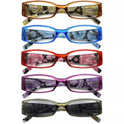 eyekeeper.com 5 Pack Tiger Pattern Rectangle Reading Glasses R040A Eyeglasses White Smoke 5 Pairs Mix / +0.50,5 Pairs Mix / +0.75,5 Pairs Mix / +1.00,5 Pairs Mix / +1.25,5 Pairs Mix / +1.50,5 Pairs Mix / +1.75,5 Pairs Mix / +2.00,5 Pairs Mix / +2.25,5 Pairs Mix / +2.50,5 Pairs Mix / +2.75,5 Pairs Mix / +3.00,5 Pairs Mix / +3.50,5 Pairs Mix / +