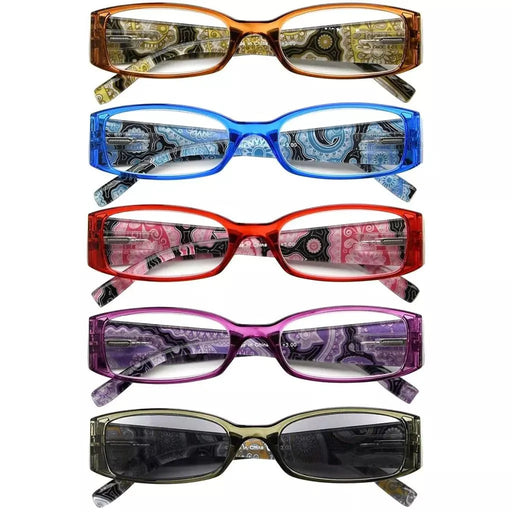 eyekeeper.com 5 Pack Tiger Pattern Rectangle Reading Glasses R040A Eyeglasses White Smoke 5 Pairs Mix / +0.50,5 Pairs Mix / +0.75,5 Pairs Mix / +1.00,5 Pairs Mix / +1.25,5 Pairs Mix / +1.50,5 Pairs Mix / +1.75,5 Pairs Mix / +2.00,5 Pairs Mix / +2.25,5 Pairs Mix / +2.50,5 Pairs Mix / +2.75,5 Pairs Mix / +3.00,5 Pairs Mix / +3.50,5 Pairs Mix / +