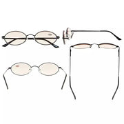 eyekeeper.com 5 Pack Titanium Blue Light Filter Reading Glasses UVR1643 Eyeglasses White Smoke 5 Pairs Mix / +0.50,5 Pairs Mix / +0.75