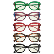 eyekeeper.com 5 Pack Trendy Cat-eye Blue Light Filter Reading Glasses UV2117 Eyeglasses White Smoke 5 Pairs Mix / without magnification,5 Pairs Mix / +0.50,5 Pairs Mix / +1.00,5 Pairs Mix / +1.25,5 Pairs Mix / +1.50,5 Pairs Mix / +1.75,5 Pairs Mix / +2.00,5 Pairs Mix / +2.25,5 Pairs Mix / +2.50,5 Pairs Mix / +3.00,5 Pairs Mix / +3.50,5 Pairs Mix / +4.00