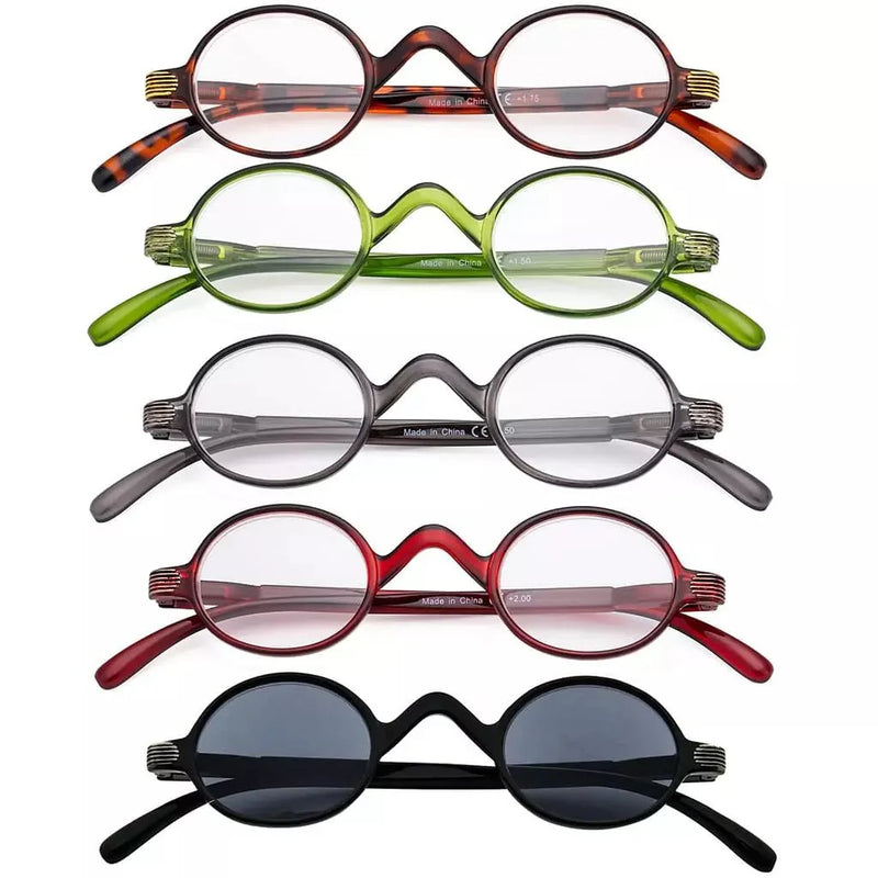 eyekeeper.com 5 Pack Vintage Oval Small Reading Glasses R077 Eyeglasses White Smoke 5 Pairs Mix / without magnification,5 Pairs Mix / +0.50,5 Pairs Mix / +0.75,5 Pairs Mix / +1.00,5 Pairs Mix / +1.25,5 Pairs Mix / +1.50,5 Pairs Mix / +1.75,5 Pairs Mix / +2.00,5 Pairs Mix / +2.25,5 Pairs Mix / +2.50,5 Pairs Mix / +2.75,5 Pairs Mix / +3.00