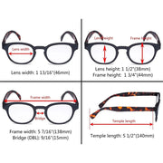 eyekeeper.com 5 Pack Vintage Reading Glasses R124F Eyeglasses White Smoke 5 Pairs Mix / +0.50,5 Pairs Mix / +0.75