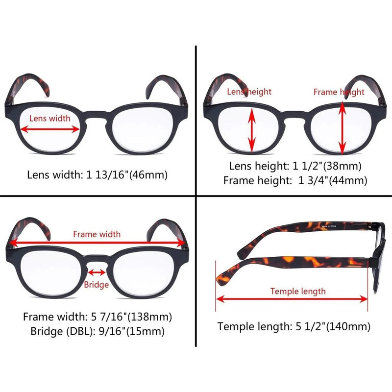 eyekeeper.com 5 Pack Vintage Reading Glasses R124F Eyeglasses White Smoke 5 Pairs Mix / +0.50,5 Pairs Mix / +0.75