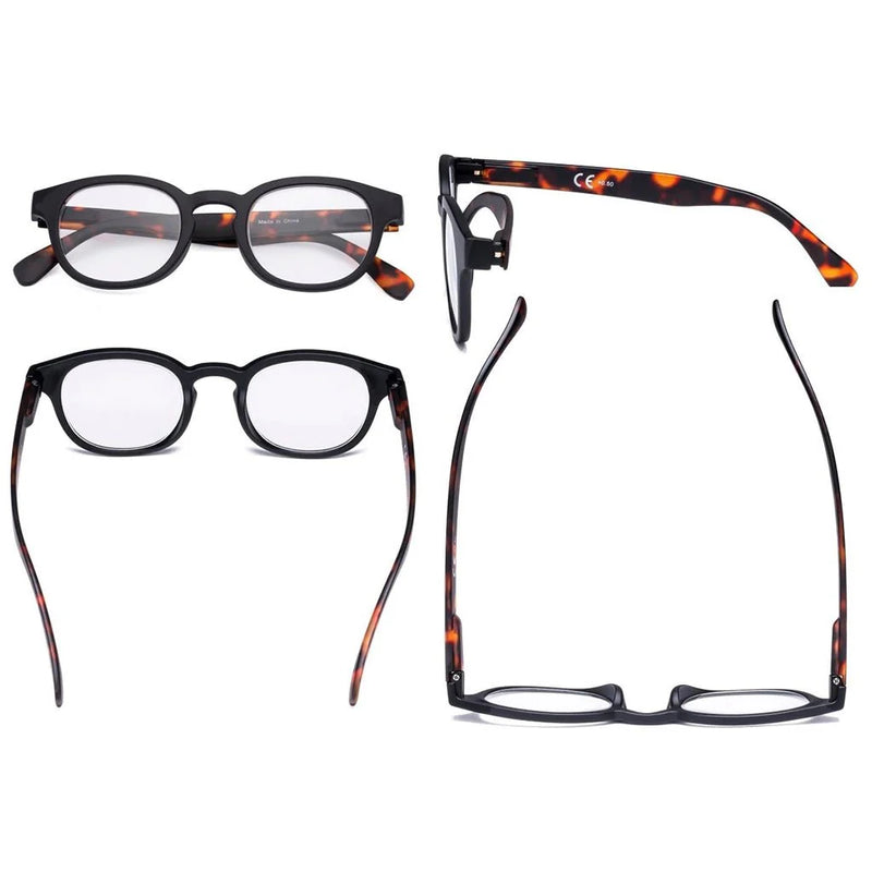 eyekeeper.com 5 Pack Vintage Reading Glasses R124F Eyeglasses White Smoke 5 Pairs Mix / +0.50,5 Pairs Mix / +0.75