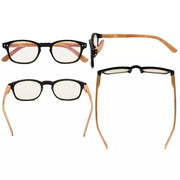 eyekeeper.com 5 Pack Wooden Arms Blue Light Filter Reading Glasses UVR034 Eyeglasses White Smoke 5 Pairs Mix / +0.50,5 Pairs Mix / +0.75,5 Pairs Mix / +1.00,5 Pairs Mix / +1.25,5 Pairs Mix / +4.00